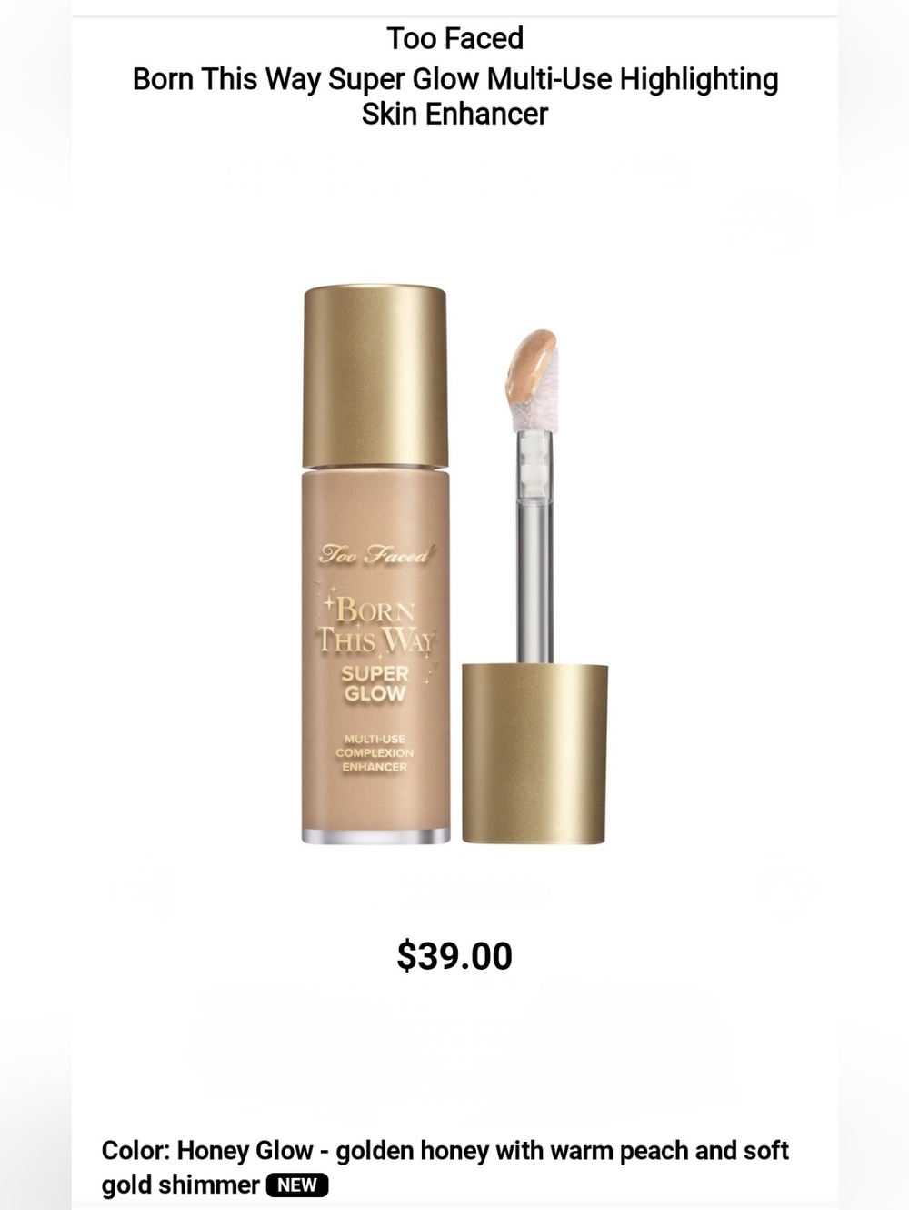 Too Faced Super Glow Liquid Highlighter - Champagne Bronze Glow